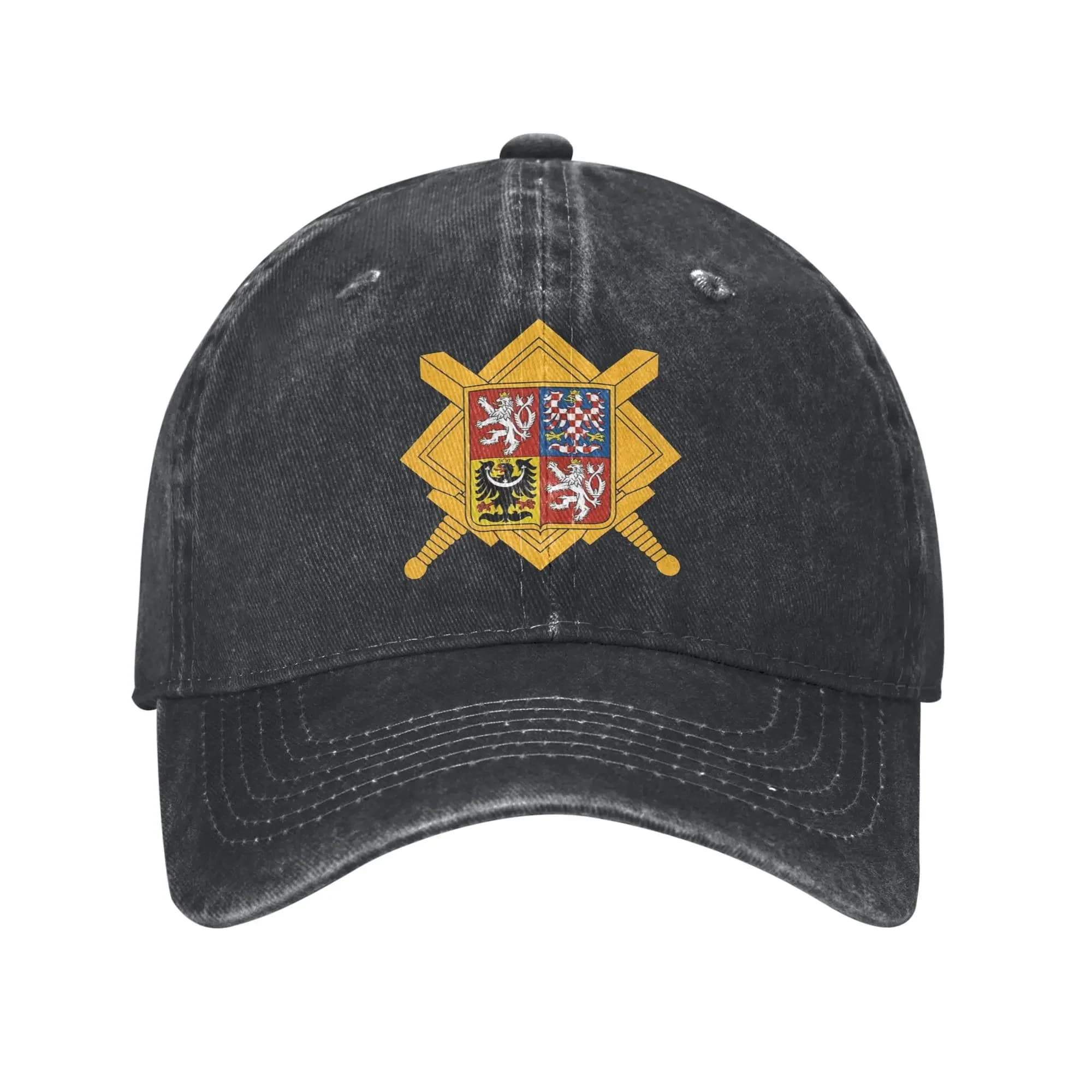 Cappello con stampa dello stemma della Repubblica Ceca, cappello da baseball in cotone per uomo e donna, cappello da baseball regolabile