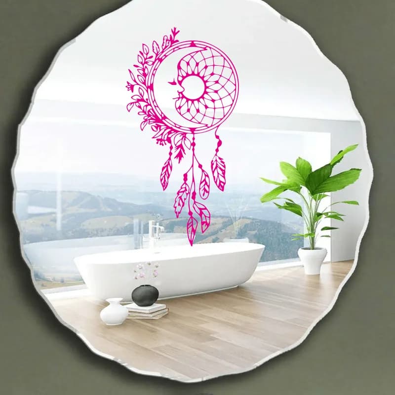 Dream catcher Wall Sticker Vinyl Removable Decals Creative Beautiful Flower Sticker For Bedroom Living Room House Decor # 15