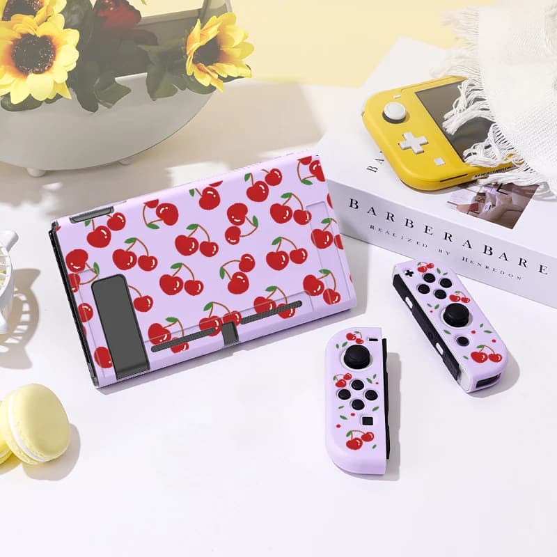Custodia protettiva Big Red Cherry per Switch Oled, cover sottile in TPU morbido per console Nintendo Switch, accessori di gioco NS