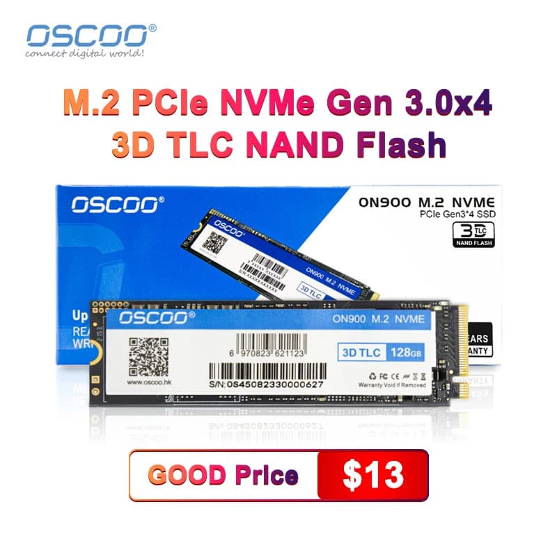OSCOO NVMe M2 SSD 1TB 512GB 256GB 128GB PCI-e 3.0X4 Unità a stato solido HDD 2280 SSD M2 Disco rigido interno per notebook portatile
