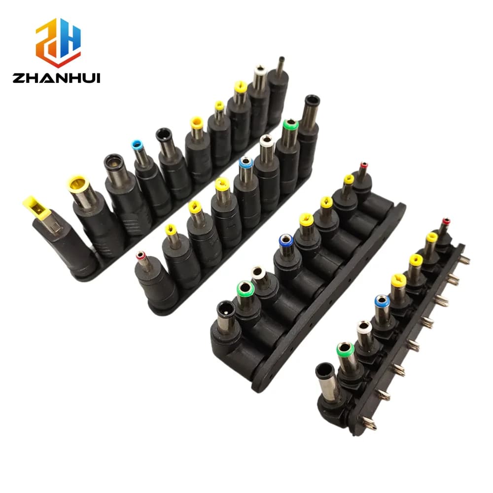 Universal 5.5x2.1mm DC Power Adapter Plug Tips Kit for Laptops, Monitors, Routers & Webcams