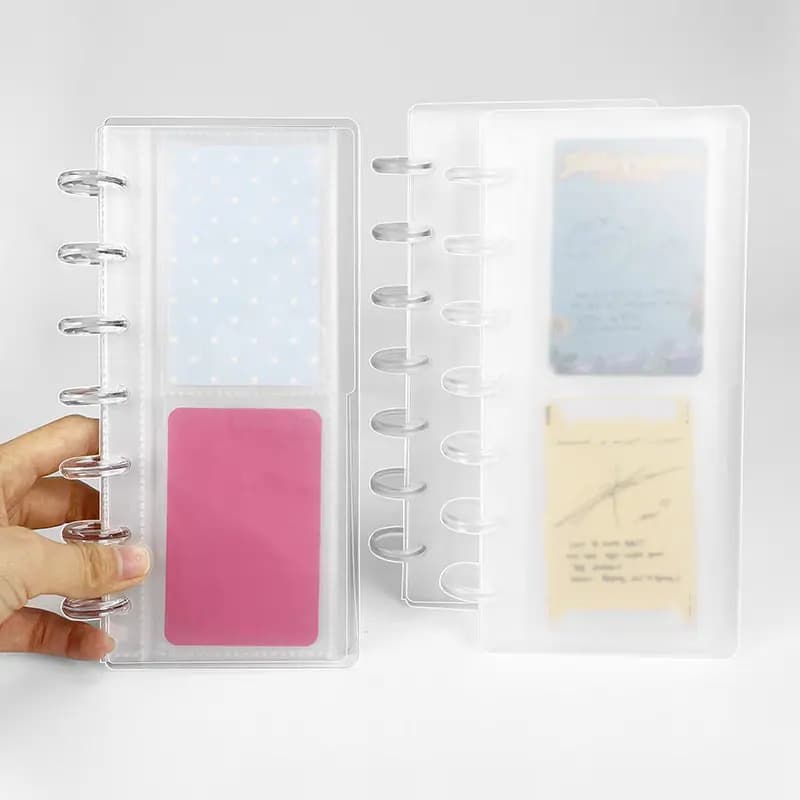 3-inch 20pages Loose-Leaf Binder Star Album Small Card Mushroom Hole Page Storage Notebook Planner Ring Binder Binding Supplies