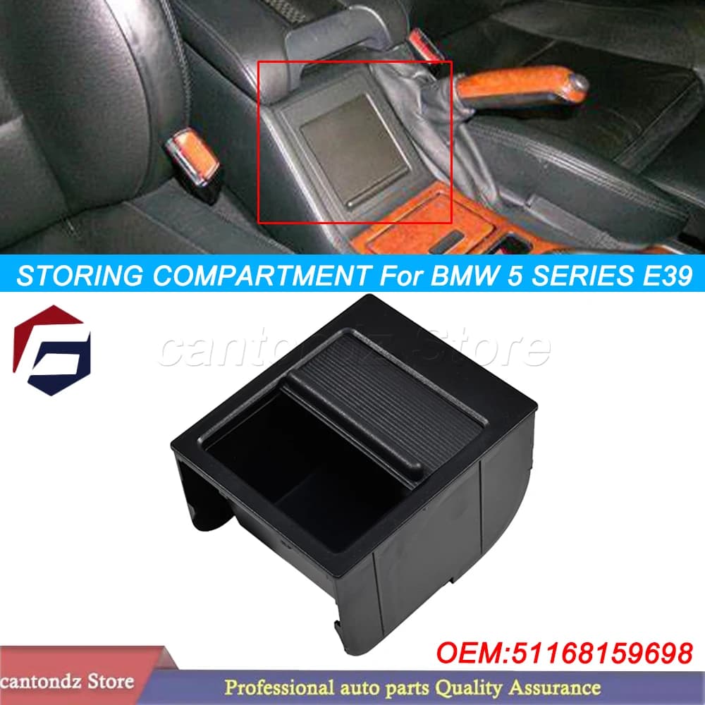 NEW for BMW 5 SERIES E39 525i 540i M5 Center Console Storing Compartment Black Coin Storage Tray 51168159698