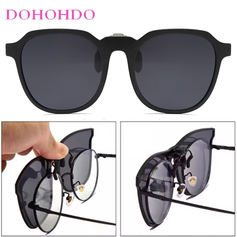 New Polarized sunglasses for men with clip lenses, UV400 women's sunglasses for driving, sports, night vision, glasses accessories.