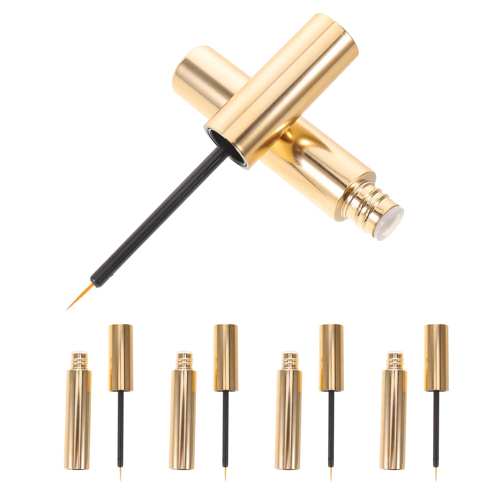 6Pcs Empty Mascara Tubes with Wands Plastic Refillable Containers Leak Proof Lash Oil Lip Gloss Applicator DIY Makeup
