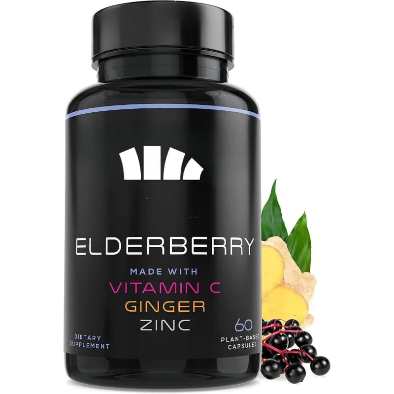 Black elder capsules contain 15000 UI of vitamin D, 60 mg of zinc and 60 capsules of supplements for immune support.