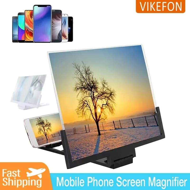 Amplificatore dello schermo del telefono cellulare da 12/14 pollici lente d'ingrandimento del supporto della lente d'ingrandimento 3D amplificatore Video HD supporto del telefono staffa dello schermo ingrandita
