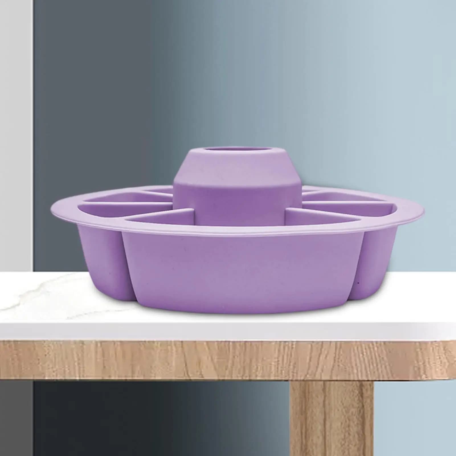 Snack Tray Cup Organizer With 6 Compartments Silicone Food Container For Kids Beach Sofa Bed Table Candy Cracker Serving Food