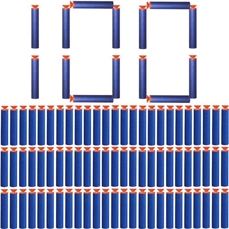 100 pz blu ventosa testa proiettili 7.2cm per Nerf N-strike Elite Series Blasters schiuma EVA ricarica freccette bambini pistole giocattolo accessori