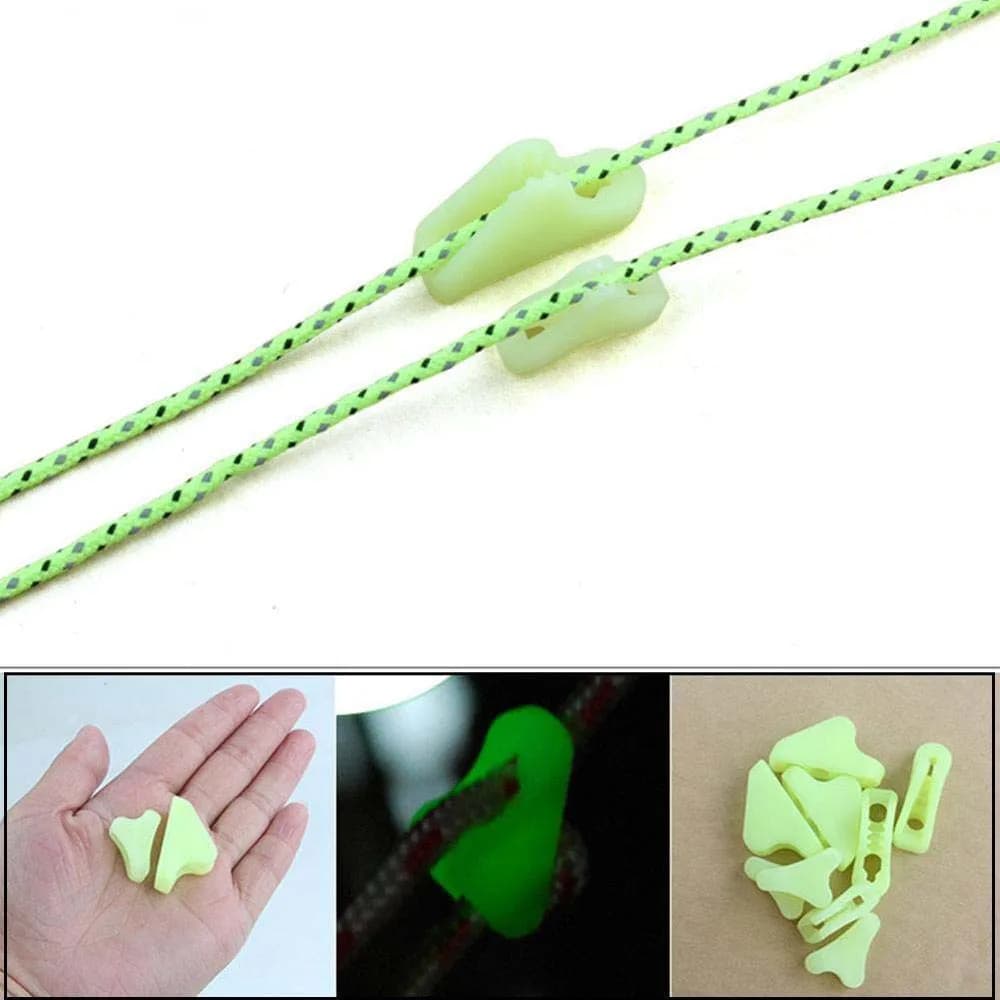 10Pcs Outdoor Mountain camping tent sun curtain plastic wind rope buckle triangles pull rope buckle accessories for outdoor curtains