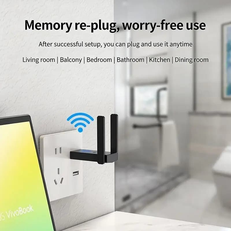 USB WiFi Signal Amplifier Signal Booster Wall-Penetrating Wireless Router Range Extender
