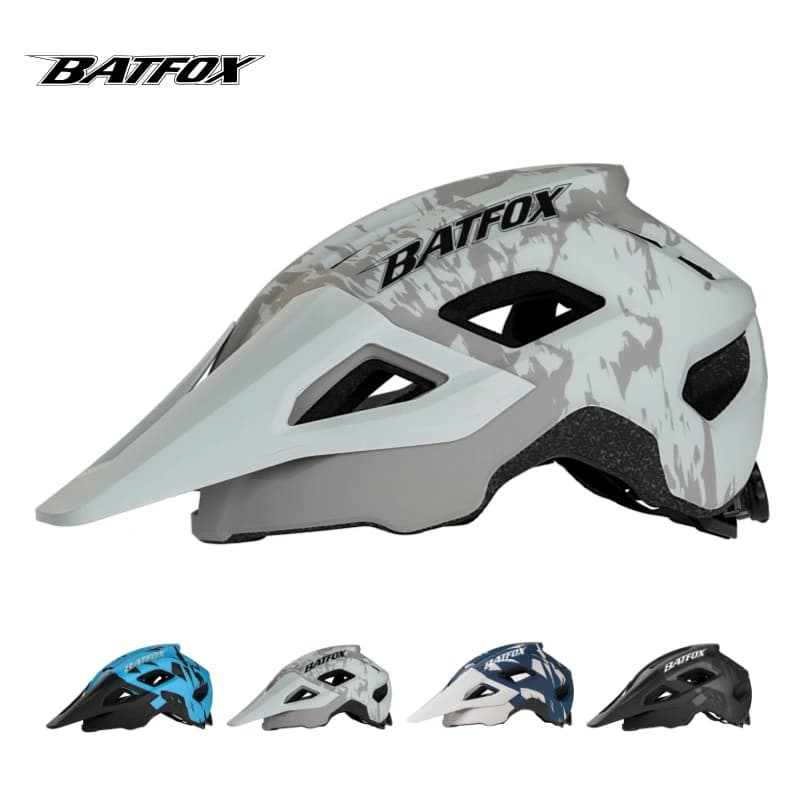 BATFOX Casco da ciclismo Cappello di sicurezza ultraleggero antiurto Attrezzature per bici da corsa Uomo Donna Yonth Caschi da bicicletta MTB da strada per adulti