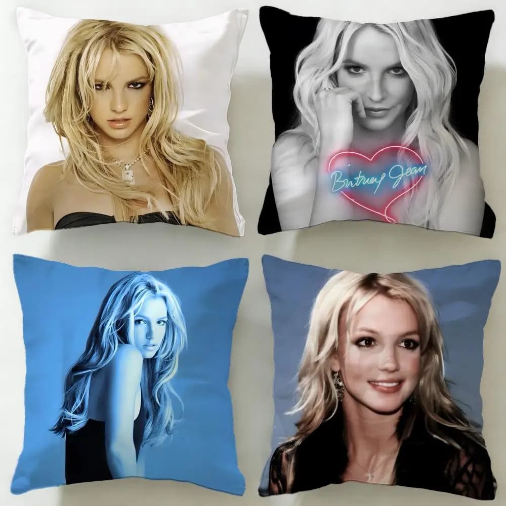 Federa per cuscino classica della cantante Britney Jean, morbida e facile da lavare, versatile per divano, letto, viaggi e ufficio