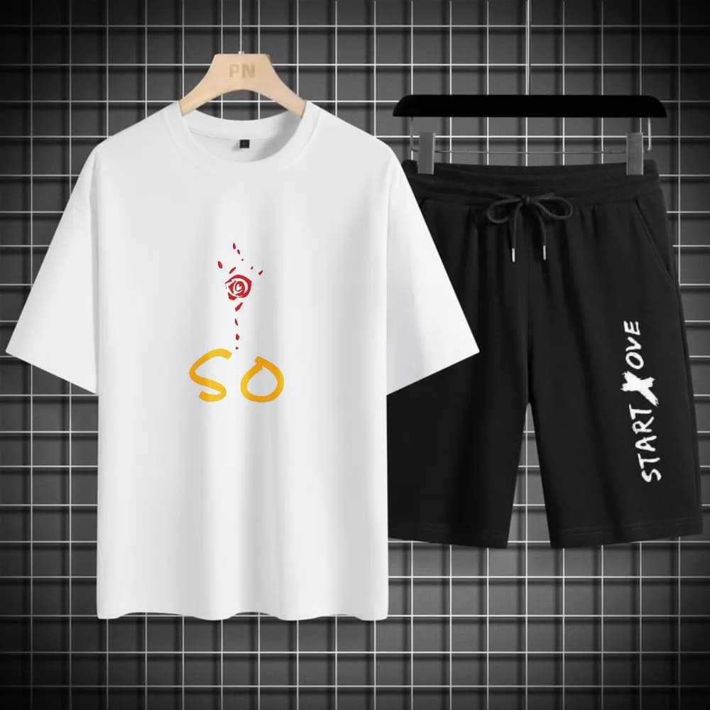 1pcs Men's t-shirt Sets 2026 Spring/Summer Graphic two-piece set drip clothing 3D Printed men's sports suit men's Tracksuit set