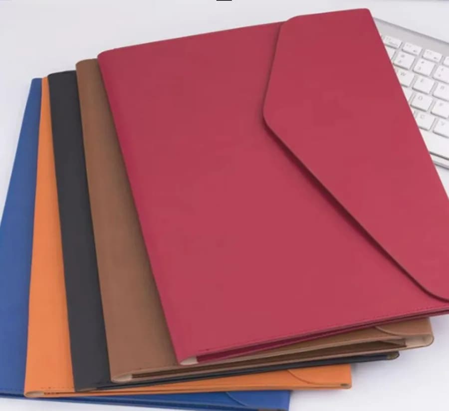 Sharkbang Cartella portadocumenti A4 in pelle PU, borsa portaoggetti per documenti da scrivania, organizer per cancelleria per scuola e ufficio