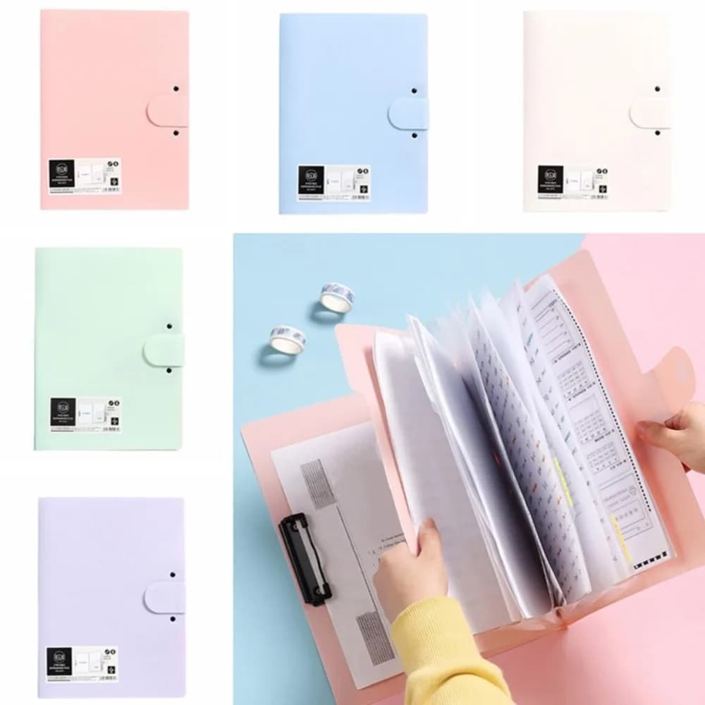 Cartella di file espandibile a 8 tasche Organizzatore di file multistrato A4 con appunti Borsa per documenti impermeabile per ufficio