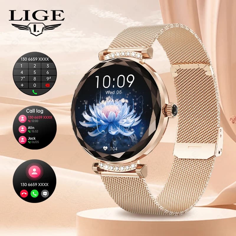 LIGE Fashion Ladies Smart Watch NX7 Pro AMOLED Schermo Monitoraggio della salute Chiamata BT Donna Sport Fitness Tracker Smartwatch