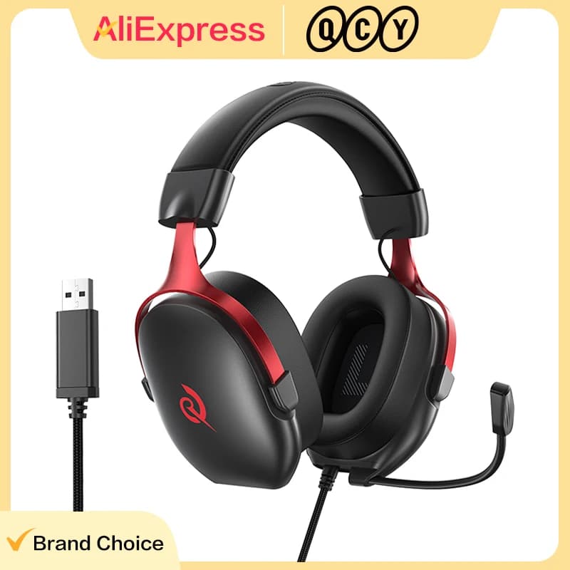 QCY VN200 Pro H7GM wired gaming headphones with surround sound 7.1, over-ear, USB, for PC, PS4, PS5 and multi-platform