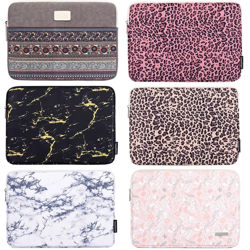 2021 Marble Leopard Laptop Sleeve custodia per il trasporto borsa 11 13.6 14 15 16 17 pollici per Macbook Dell Tablet Computer borse donna uomo