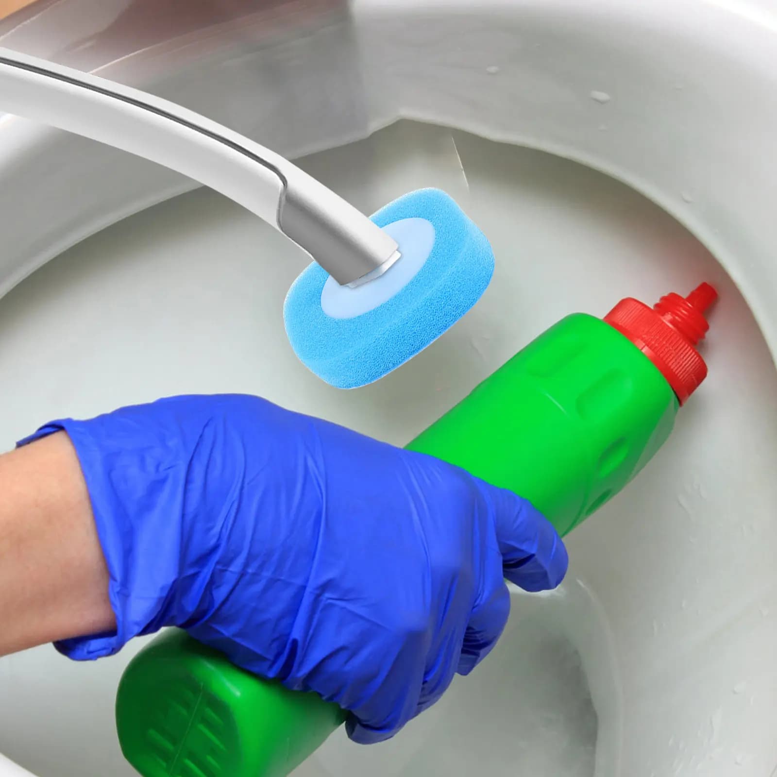 8Pcs Disposable Toilet Brush Refill Heads Sponge Scrubber Pads for Toilet Bowl Deep Cleaning Effortless Replacement Compatible