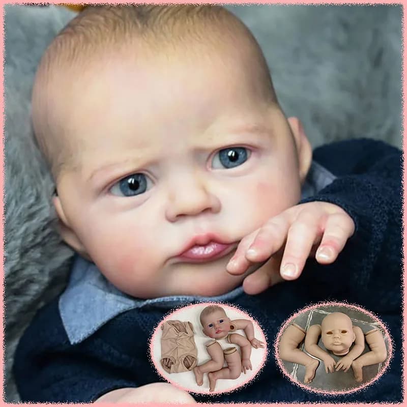19inch Reborn Doll Kit Heron Already Painted Kits/Un painted Blank Kits Lifelike DIY Doll Parts With Cloth Body for Collectible