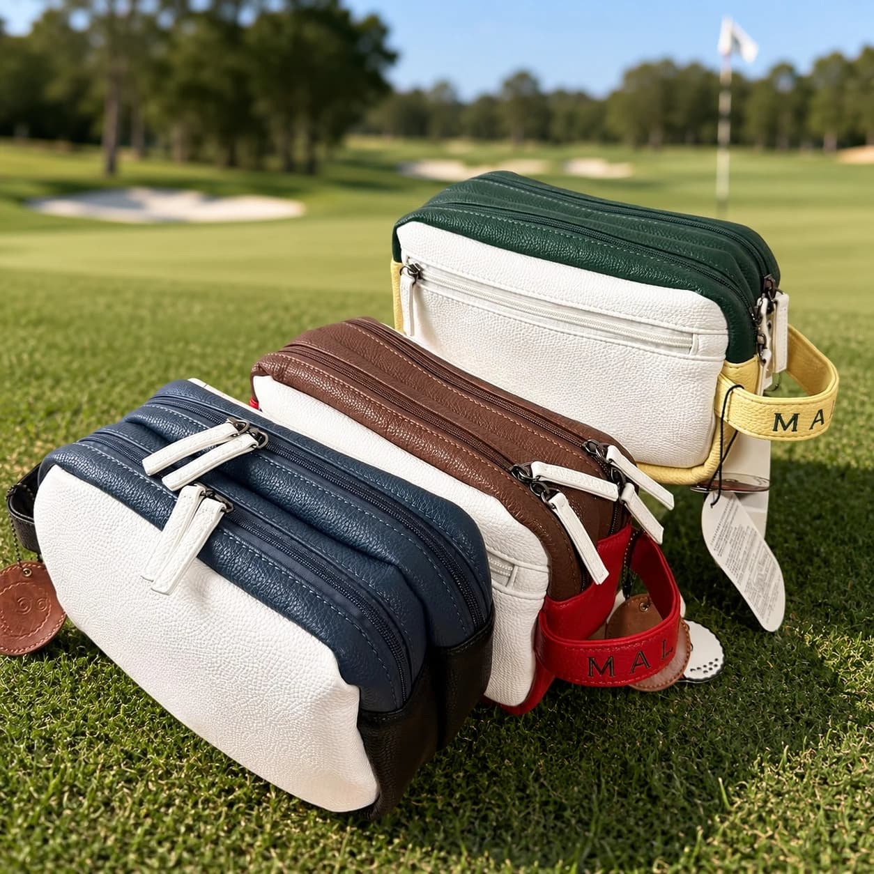 2026 Korean Style Golf Hand Bag Unisex Waterproof Double Layer Carry Pouch Golf Course Storage Organizer Sports Bag
