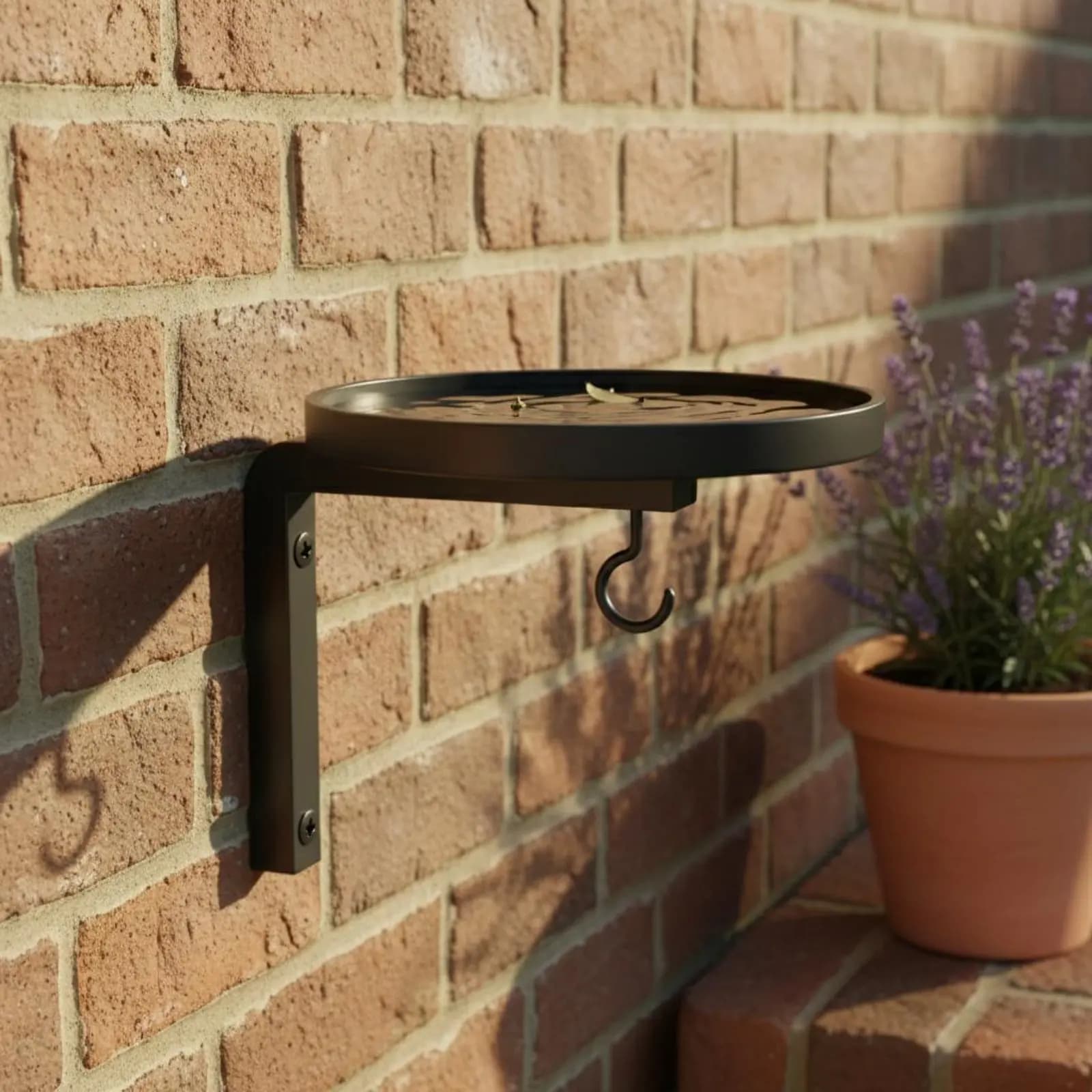 Wall Mounted Bird Bath Space Saving Metal Bird Bath Tray Garden Accessory Weather Resistant for Patio
