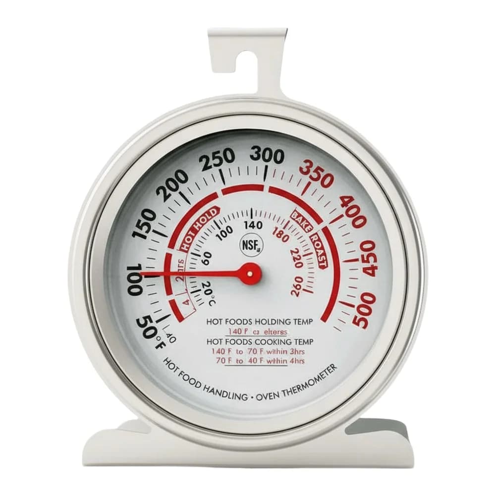Termometro per forno in acciaio inossidabile con ampio display per una cottura accurata a temperature elevate, cottura al forno, arrostimento e grigliatura