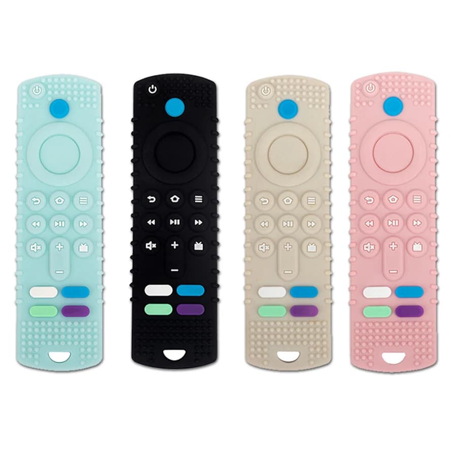Massaggiagengive in Silicone di Alta Qualità per Neonati, Giocattolo Anti-Morso a Forma di Telecomando TV per l'Infanzia