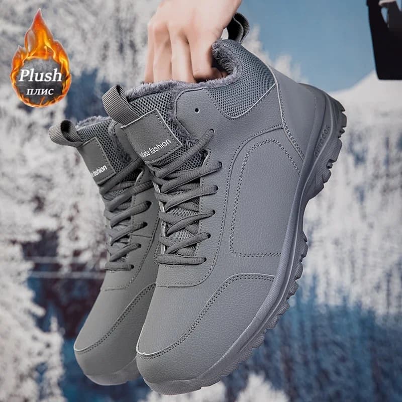 ELUVA 2025 Stivali da neve da uomo Stivali da trekking da esterno antiscivolo con isolamento termico caldo impermeabile Scarpe da lavoro leggere per uomo
