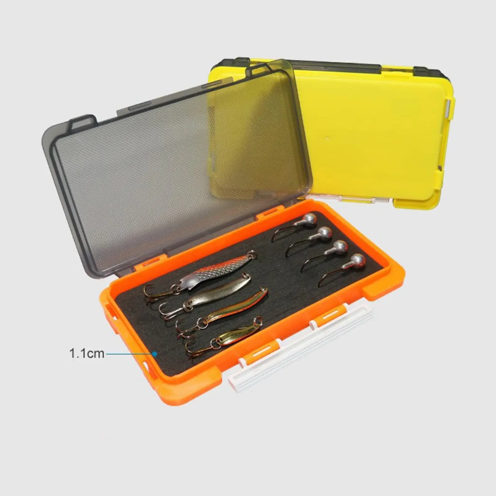Portable Fishing Tackle Storage Box Semi Transparent Lid Lures Case for Shore River Lake Boat Anglers