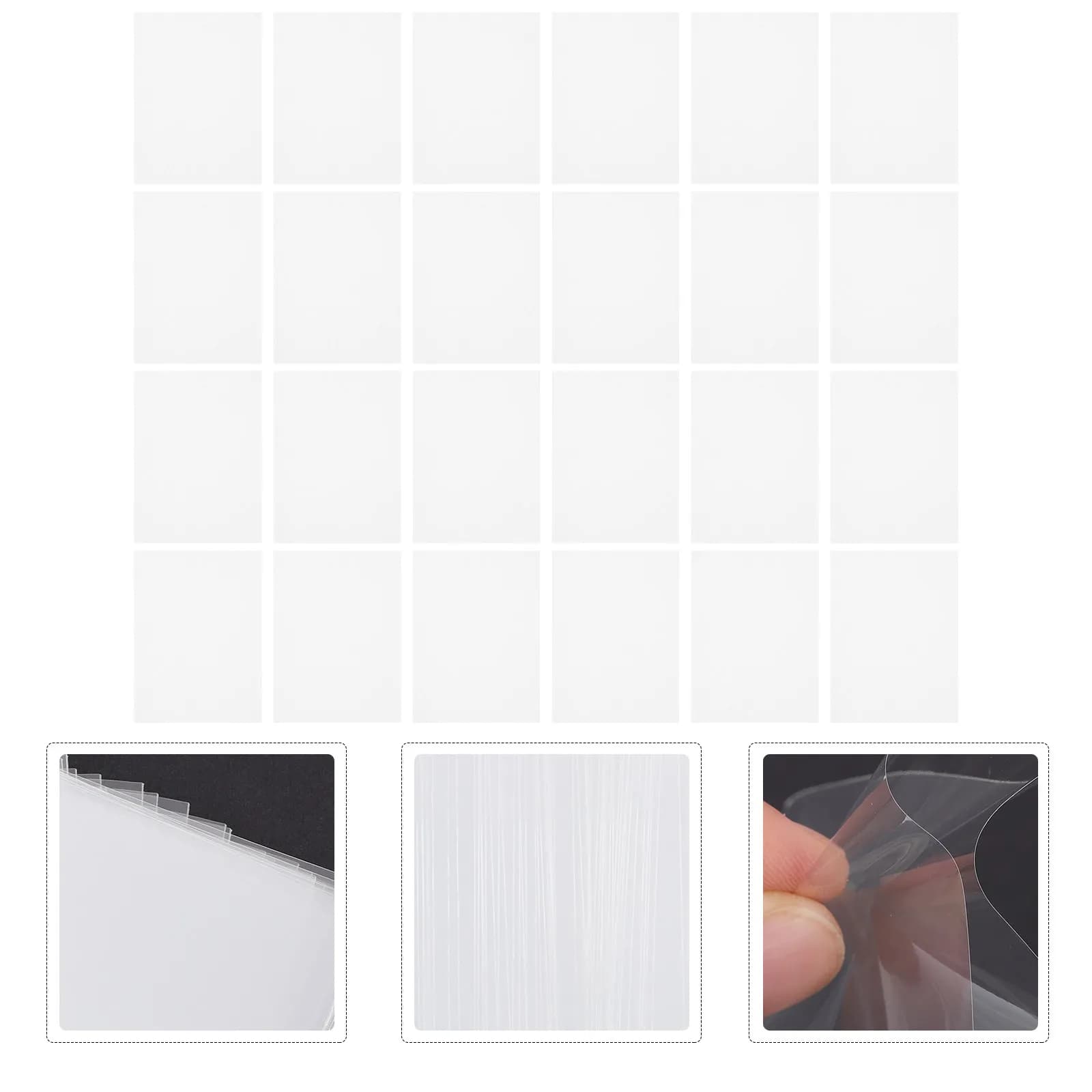 100 Fogli di Protezione per Carte da Gioco, Coperture Trasparenti in Plastica per Giochi da Tavolo, Conservazione Foto, Album Fai-da-Te, Buste Protettive Leggere