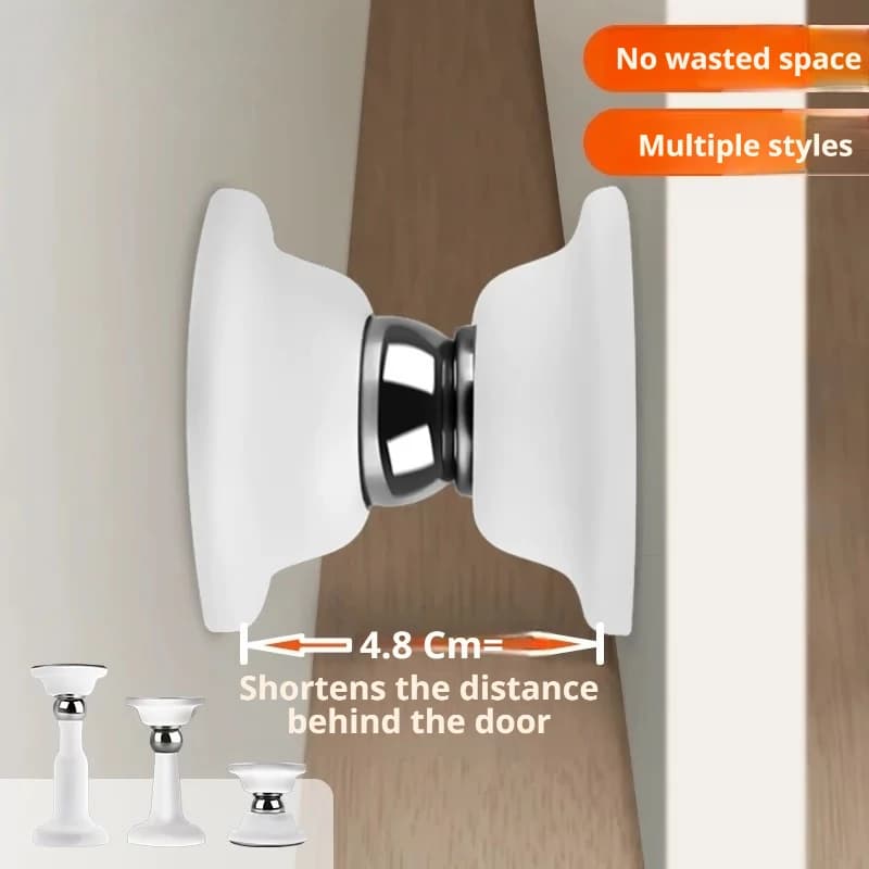 Accessorio per Armadio e Porta del Bagno: 1 Pezzo Fermaporta Magnetico in Silicone Silenzioso Anti-Collisione per Hotel e Casa