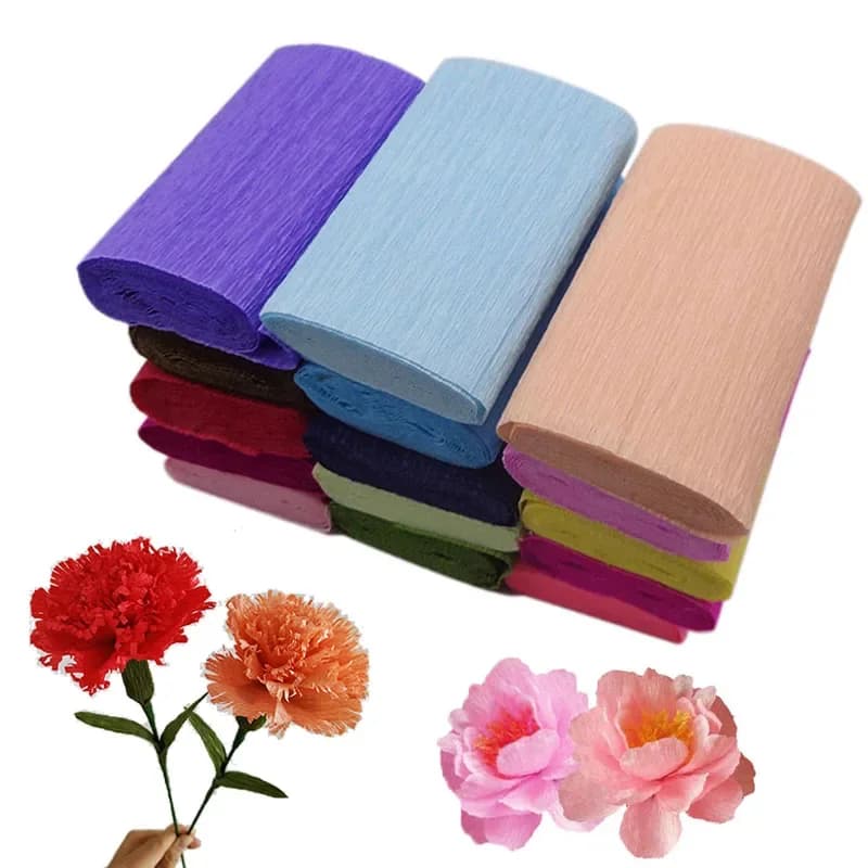 250*15 cm Increspato Crepe Carta Fiore Avvolgimento Mestiere Carta FAI DA TE Streamer Scrapbooking Origami Decorazione Del Partito Materiale di Imballaggio