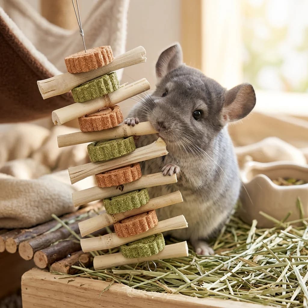 Bunny Chew Toys for Teeth Small Animals Toys Natural Wood Grass Sticks Chew and Treat for Guinea Pigs Hamster Chinchillas