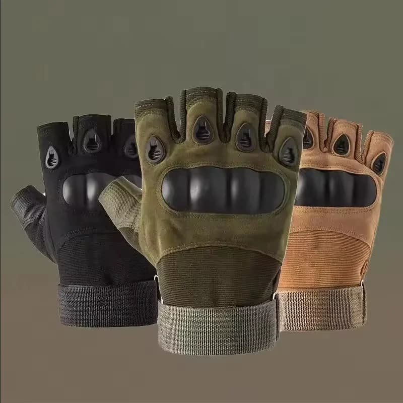Outdoor Tactical Hunting Gloves With Half Fins Fitness Training Anti-slip Cycling Sports Breathable Wear Resistance