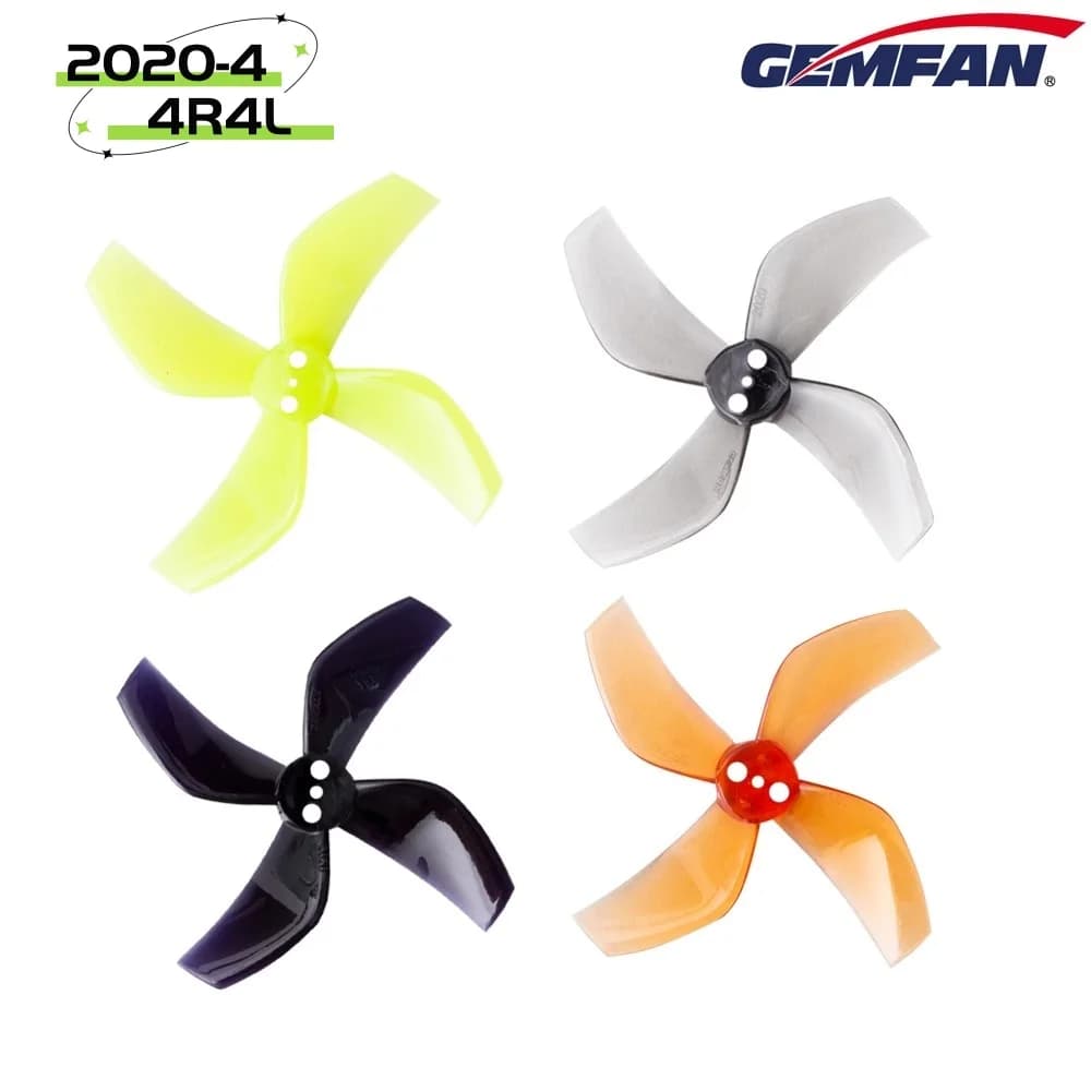 4 pairs 8 pieces GEMFAN D51 2020 2x2x4 2 inches 50.3mm helix PC to 4 blades 1.5mm for RC FPV Racing Freestyle Tinyop BETA85X Drone