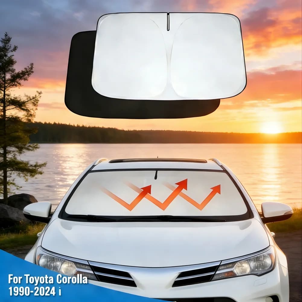 Good Foldable Windshield Sun Shade for Toyota Corolla E90-E210 (1990-2024) – UV Block Car Sun Visor Protector, Keep Cooler