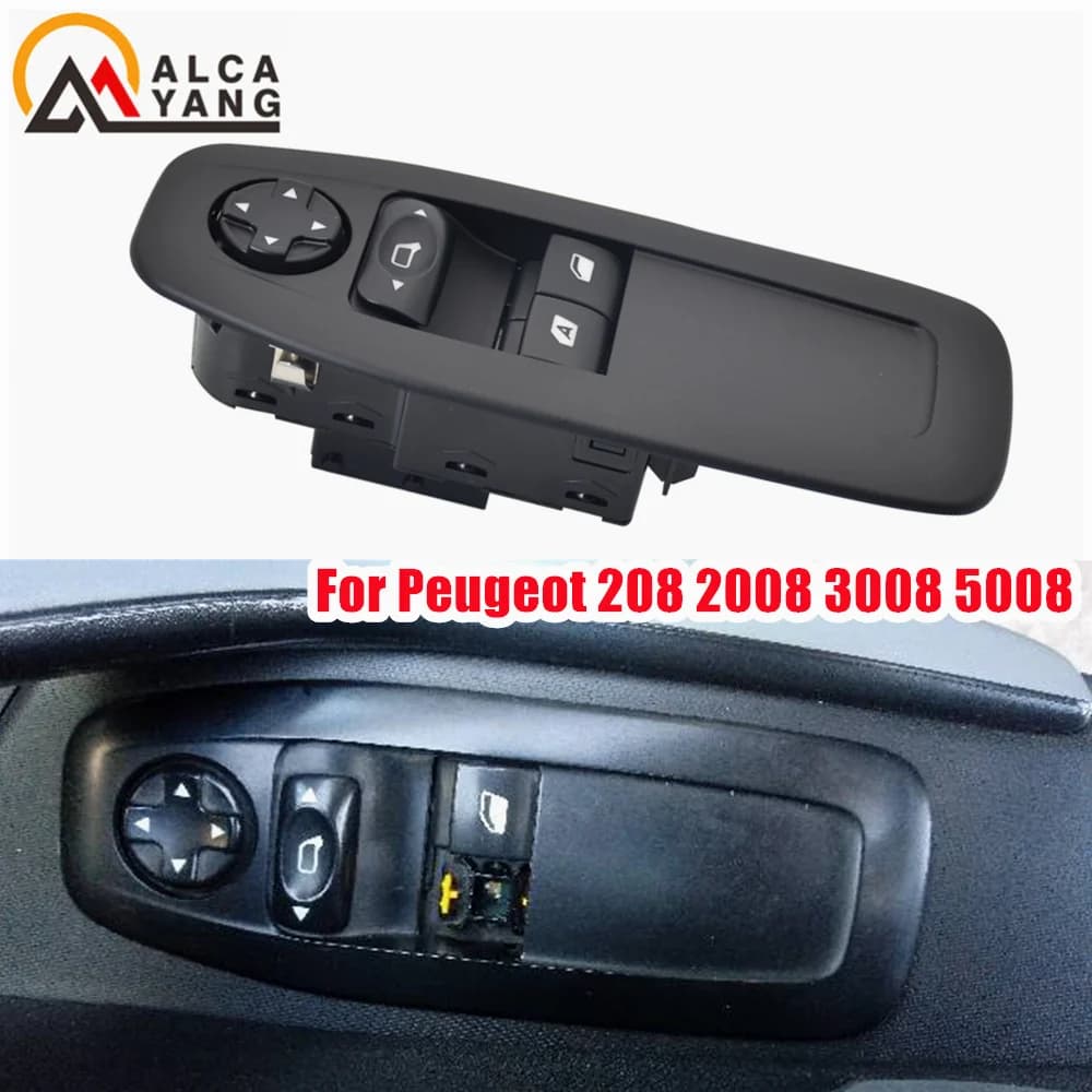 Per PEUGEOT 208 l 2015-2019 Finestra Elettrica Interruttore Anteriore Sinistro Pannello di Controllo Principale Per Peugeot 208 3008 5008 2018 96751127ZD