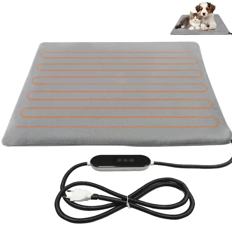 Portable Electric Heating PET Bed Blanket Mat Temperature Adjustable Heated Dog Cat Pad Washable Polyester for Indoor Outdoor