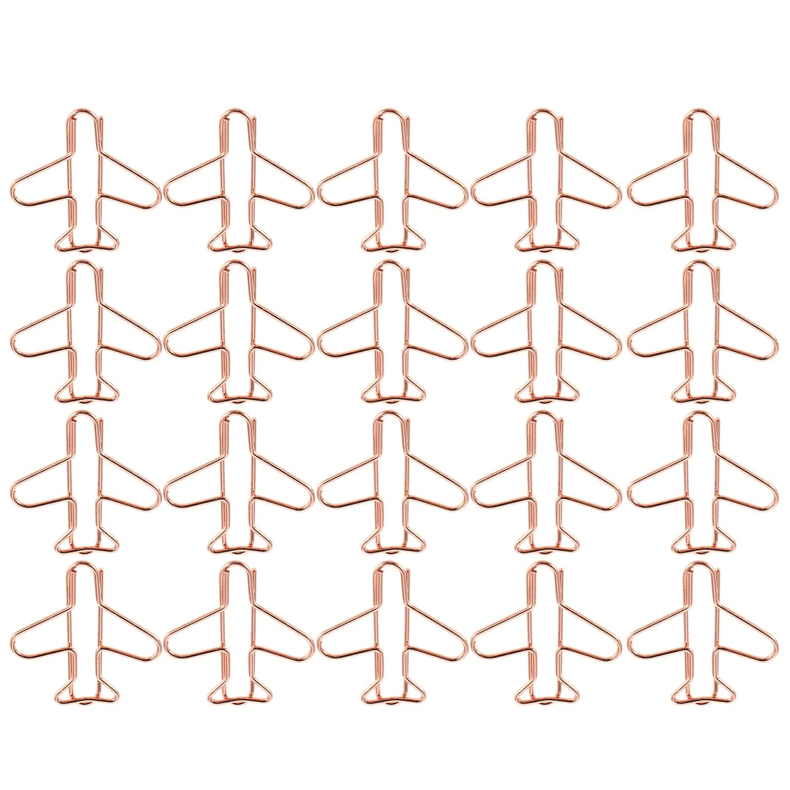 20 fermagli decorativi a forma di aeroplano, robusti fermagli in metallo per agenda, accessori per ufficio, organizer per documenti e quaderni scolastici