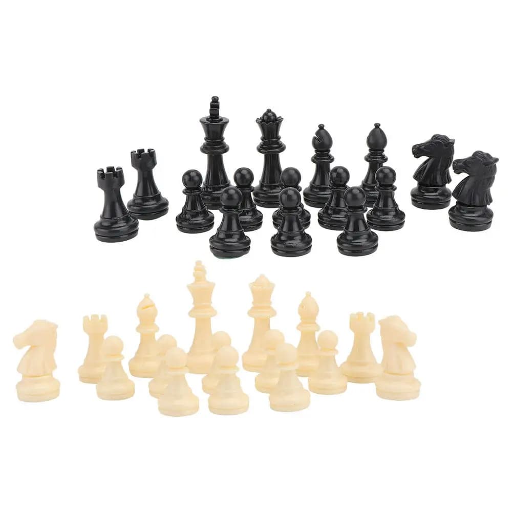 1 Set Plastic Chess Pieces Unique Design Unweighted Game Pawns Replacement Accessories for Home Club Tournament International