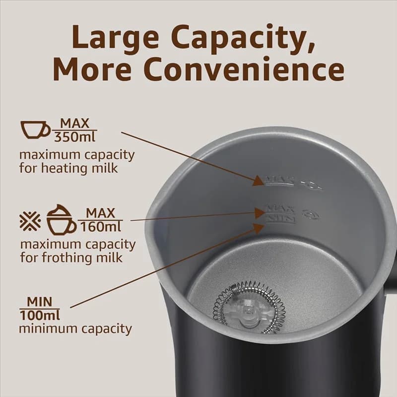 Full-Automatic Milk Frother Milk Frother 4 In 1 Electric Steamer Frother Foam Maker For Coffee Hot Chocolate EU Plug-AA78