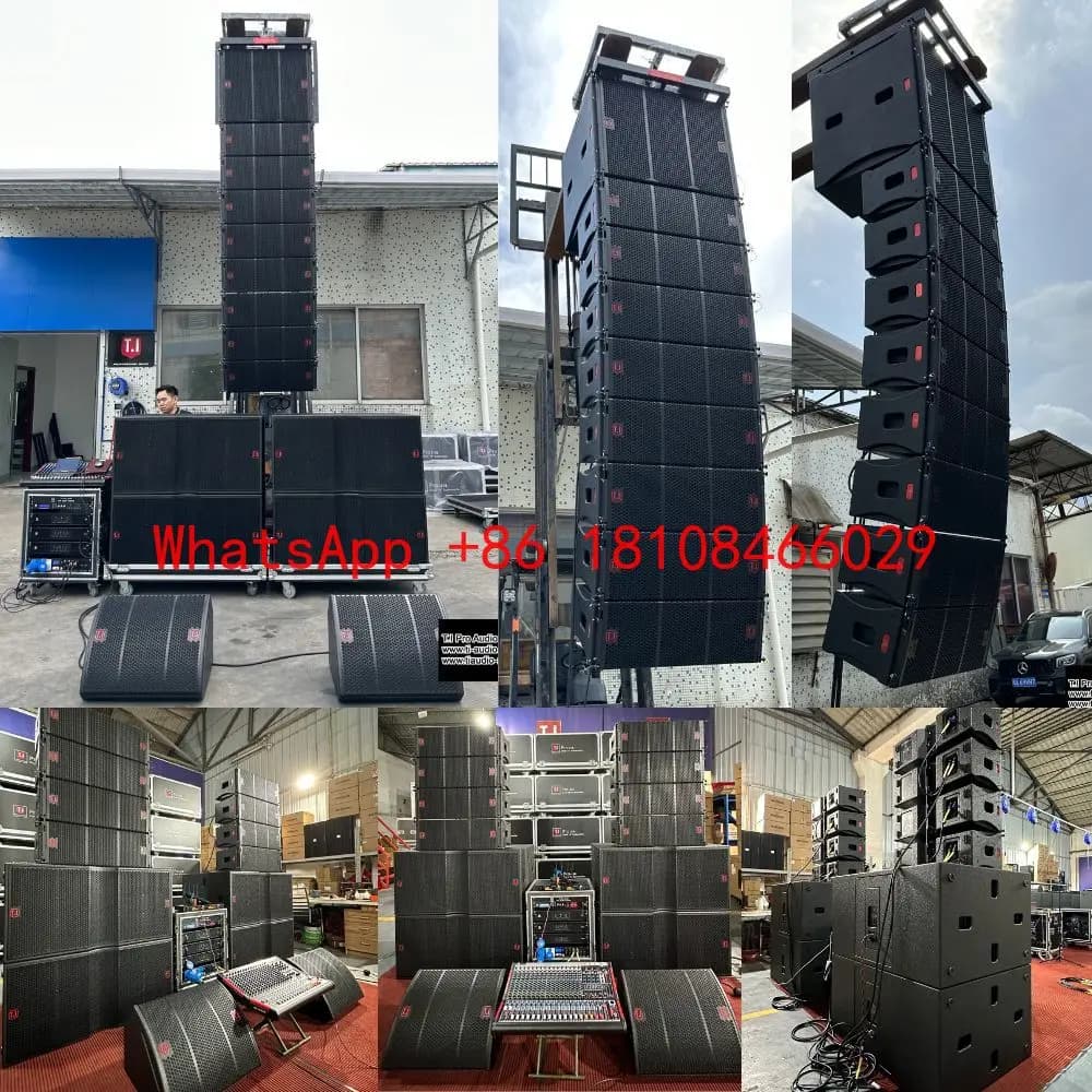 Sistema Line Array Passivo Impermeabile a Due Vie con Doppio Woofer da 10 Pollici per Chiese, Club ed Eventi - Set di Altoparlanti Audio Passivi