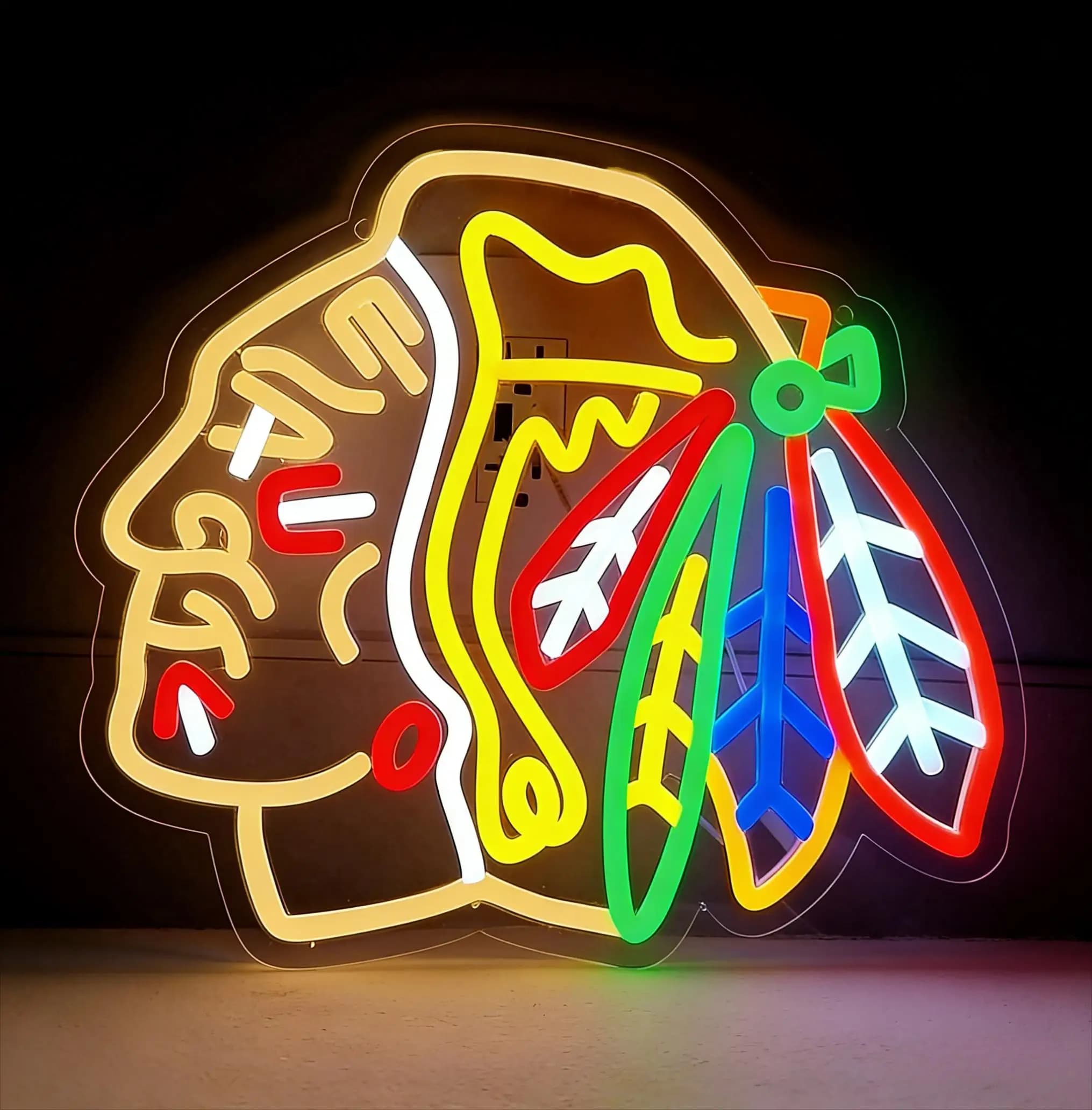 Insegne al Neon a Tema Hockey su Ghiaccio, Luci al Neon USB Dimmerabili per Camera da Letto, Man Cave, Bar, Pub, Ristorante, Decorazione Artistica, Regalo per i Fan, Luce da Parete