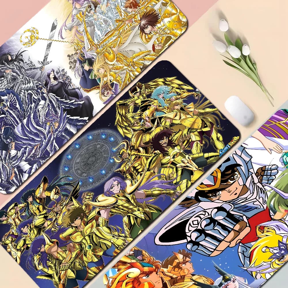 Knights Of The Zodiac Mousepad Boy Pad tappetino per mouse da gioco in gomma naturale dimensioni per Gaming World Of Tanks CS GO Zel