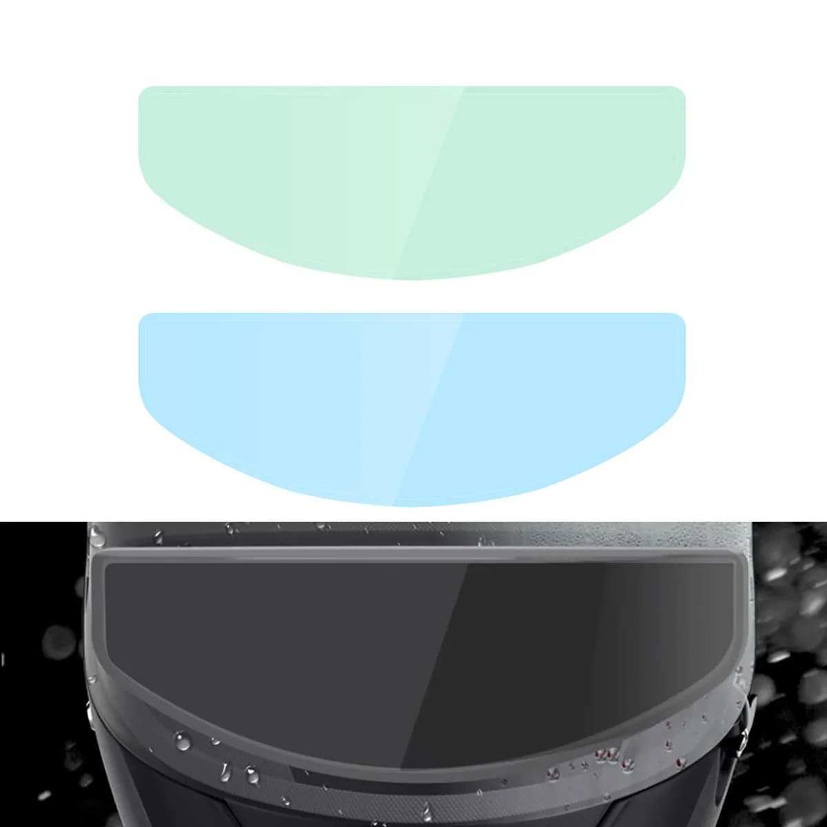 Pellicola antiappannamento per casco da motociclista Pellicola durevole per guida di sicurezza Pellicola per casco antipioggia con campo visivo ad alta definizione
