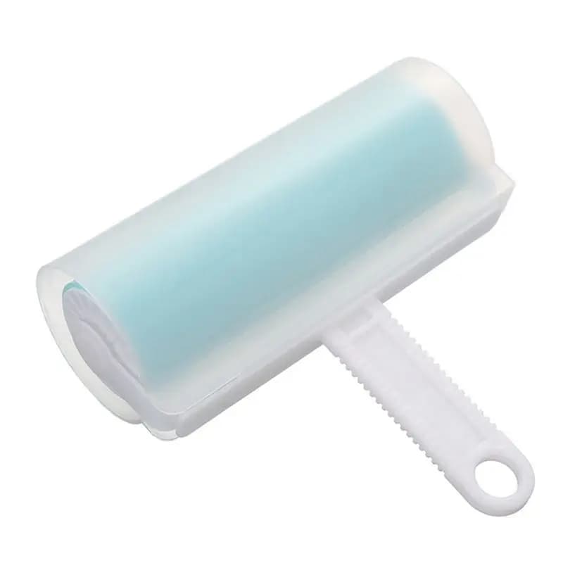 A56P-Rullo Leva-Peli Blu, Lavabile e Riutilizzabile per la Pulizia Domestica, Portatile, per Peli di Animali Domestici e Vestiti, Rullo Adesivo Durevole