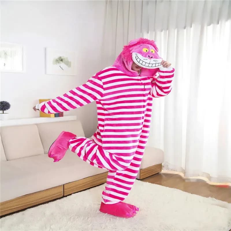 wiwiwi 123Kigurumi Nuovo pigiama per adulti Cartoon Cheshire Cat Pigiama Animale Tutina unisex Costumi Cosplay