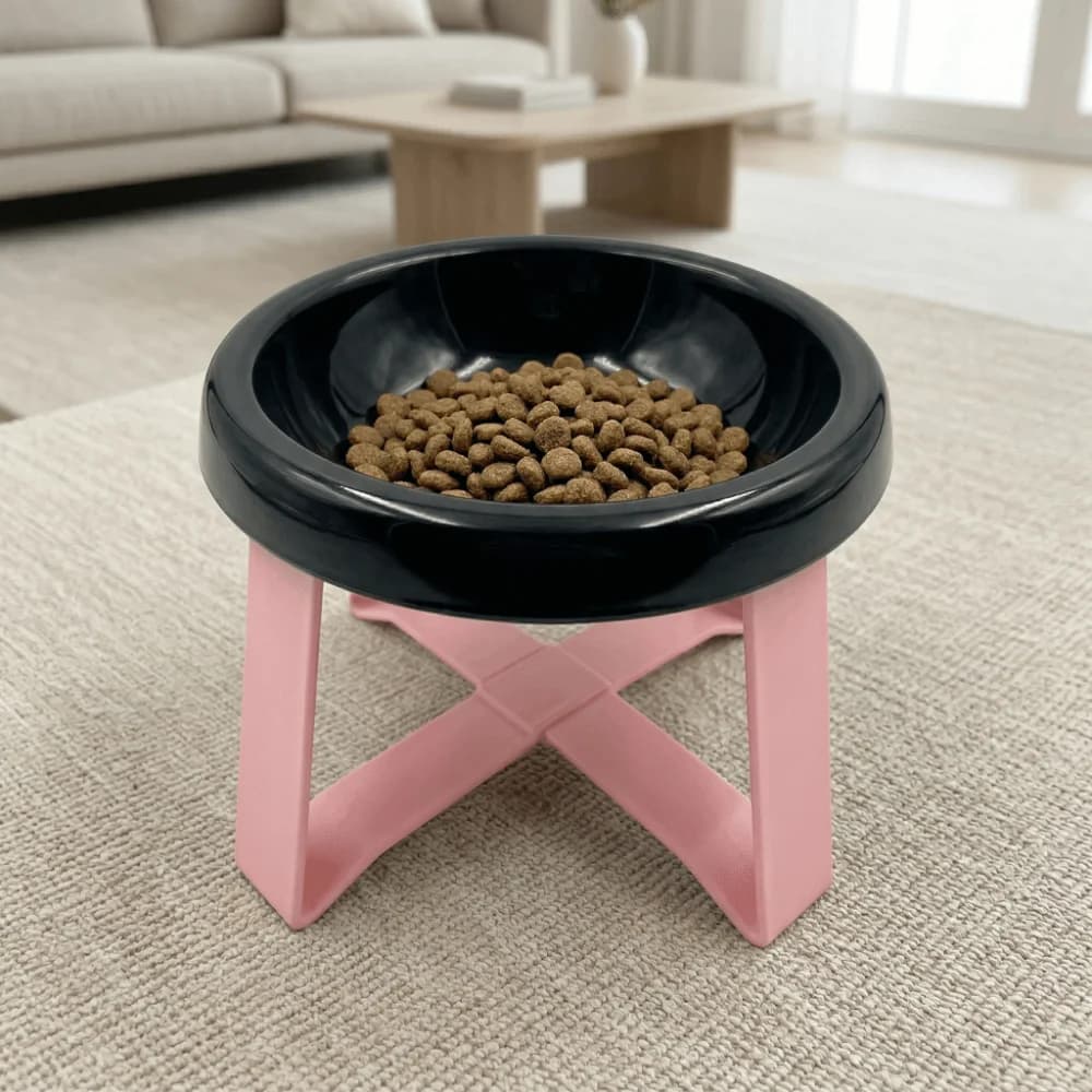 Large Diameter Elevated Cat Bowl Anti-knock Anti-spill Neck Protection Bowl Anti-choke Anti-leakage Pet Food Bowl